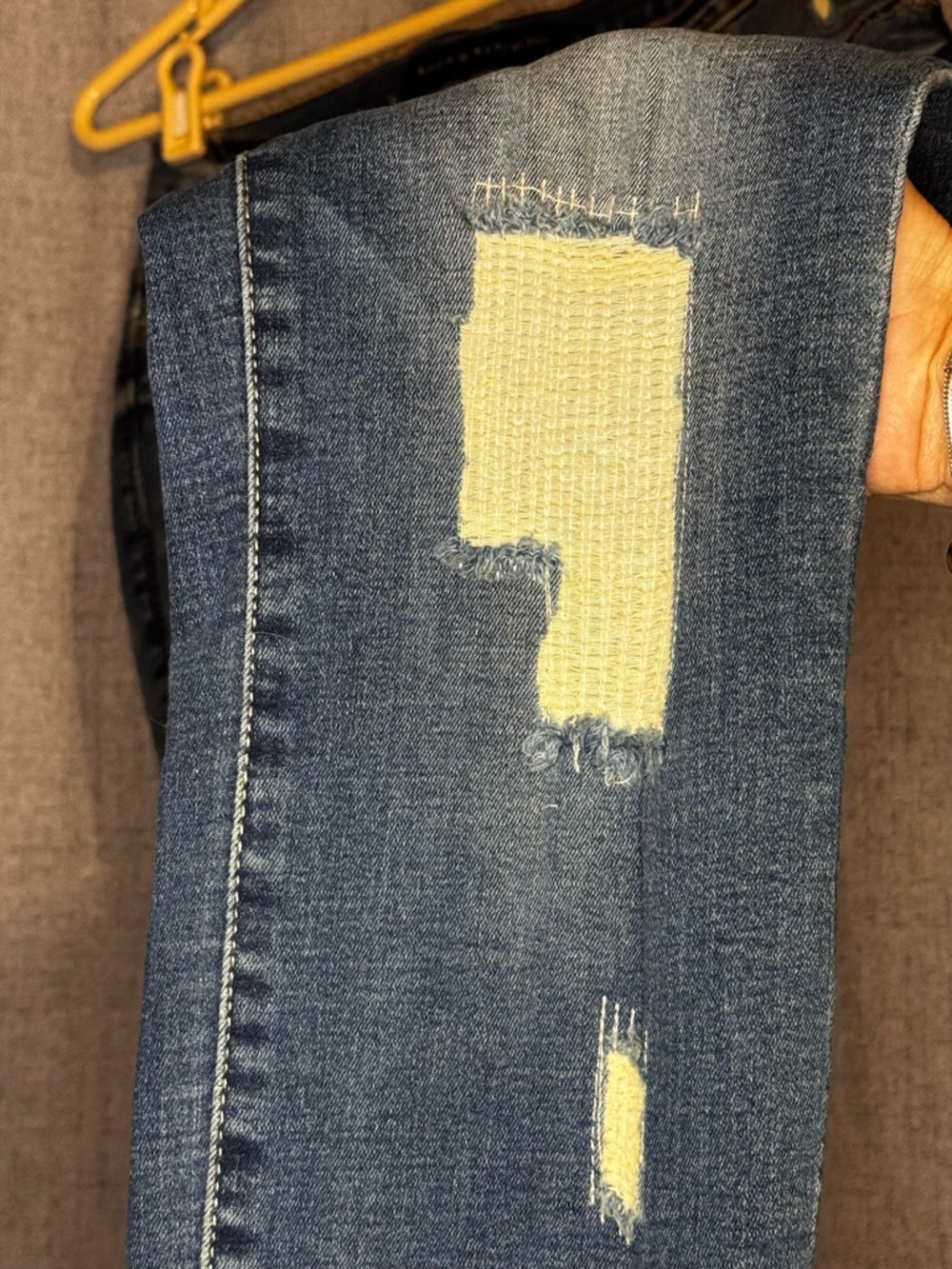 Rock & Republic Kashmiere Y2K Distressed Patchwork Skinny Jeans Size 6 - Picture 7 of 13